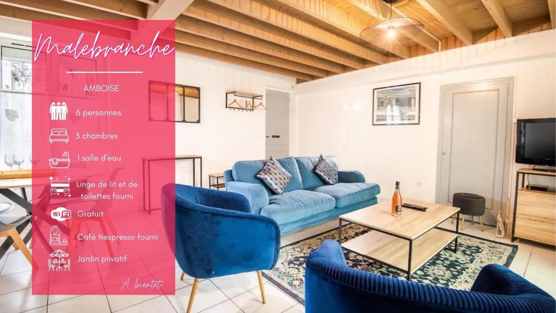 Malebranche - Maison En Hypercentre Avec Cour Amboise Ngoại thất bức ảnh